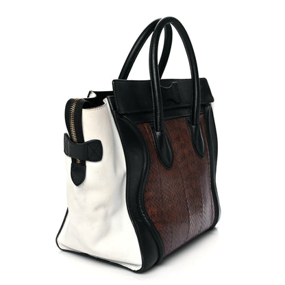 Celine Python Smooth Calfskin Mini Luggage Brown 2 of 16