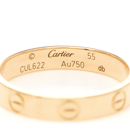 Cartier 18K Yellow Gold 3.5mm LOVE Wedding Band Ring 55 7.25 4 of 4