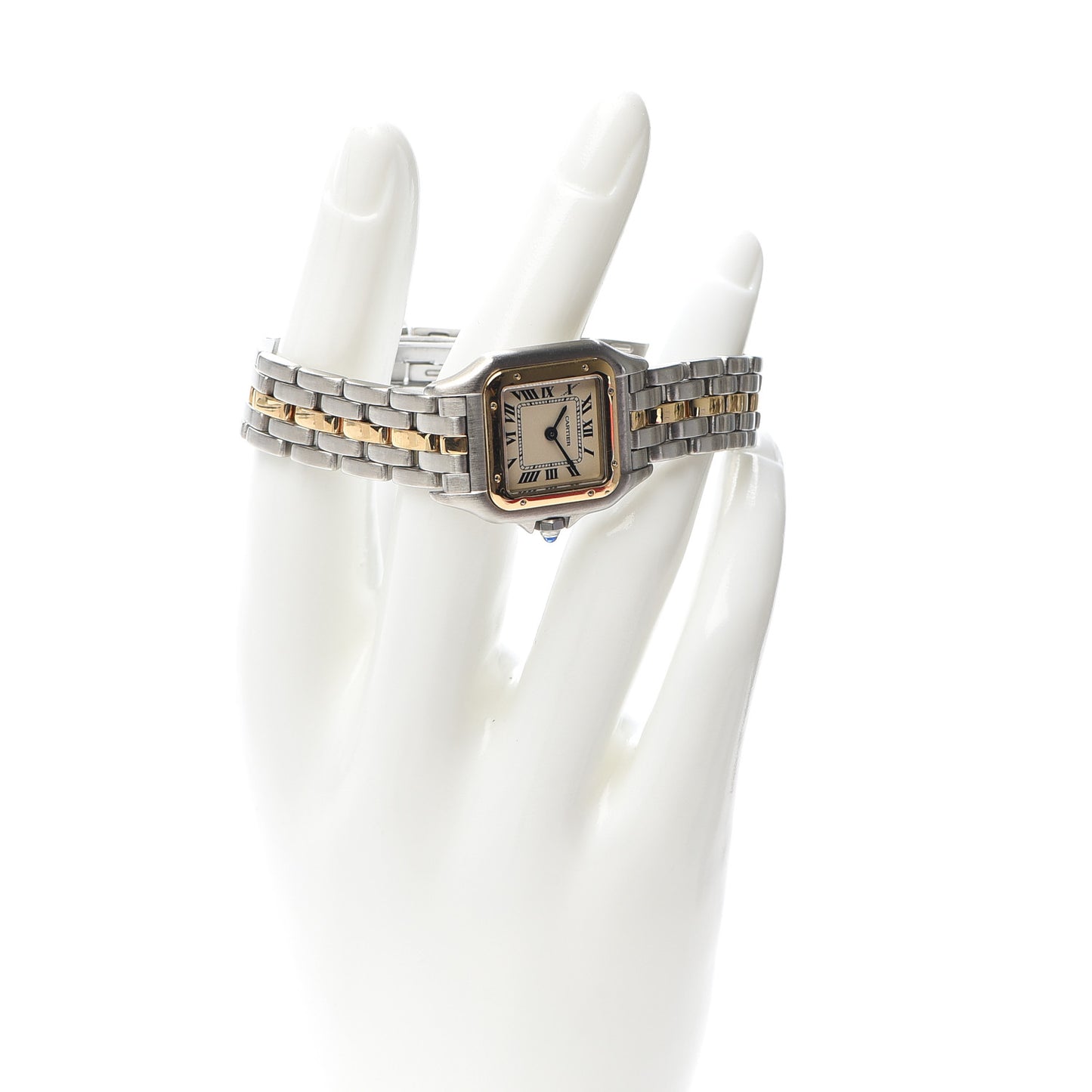 Stainless Steel 18K Yellow Gold 22mm Panthere Quartz Watch