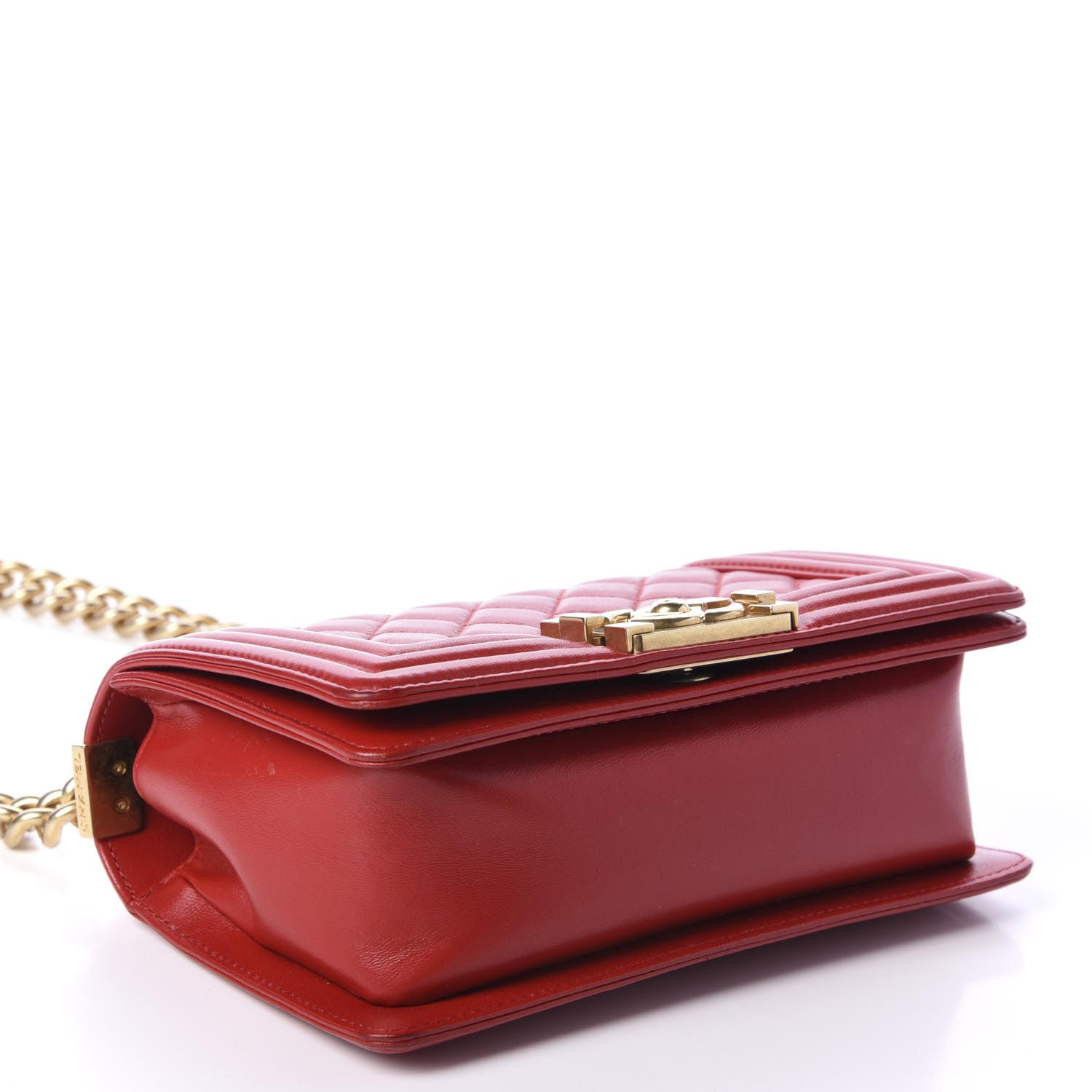 Chanel Lambskin Quilted Small Boy Flap Red 4 of 11