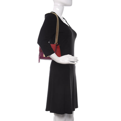 Gucci Calfskin Small Padlock Shoulder Bag New Rosette Hibiscus Red 2 of 10