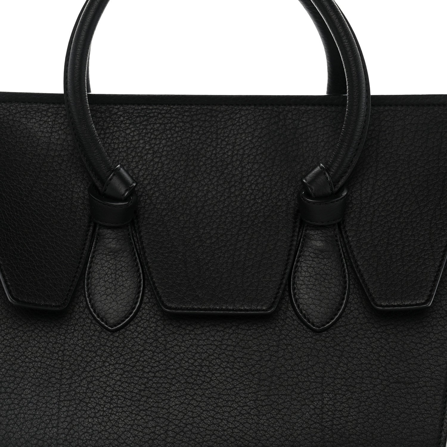 Celine Crisped Calfskin Mini Tie Knot Tote Black 7 of 13