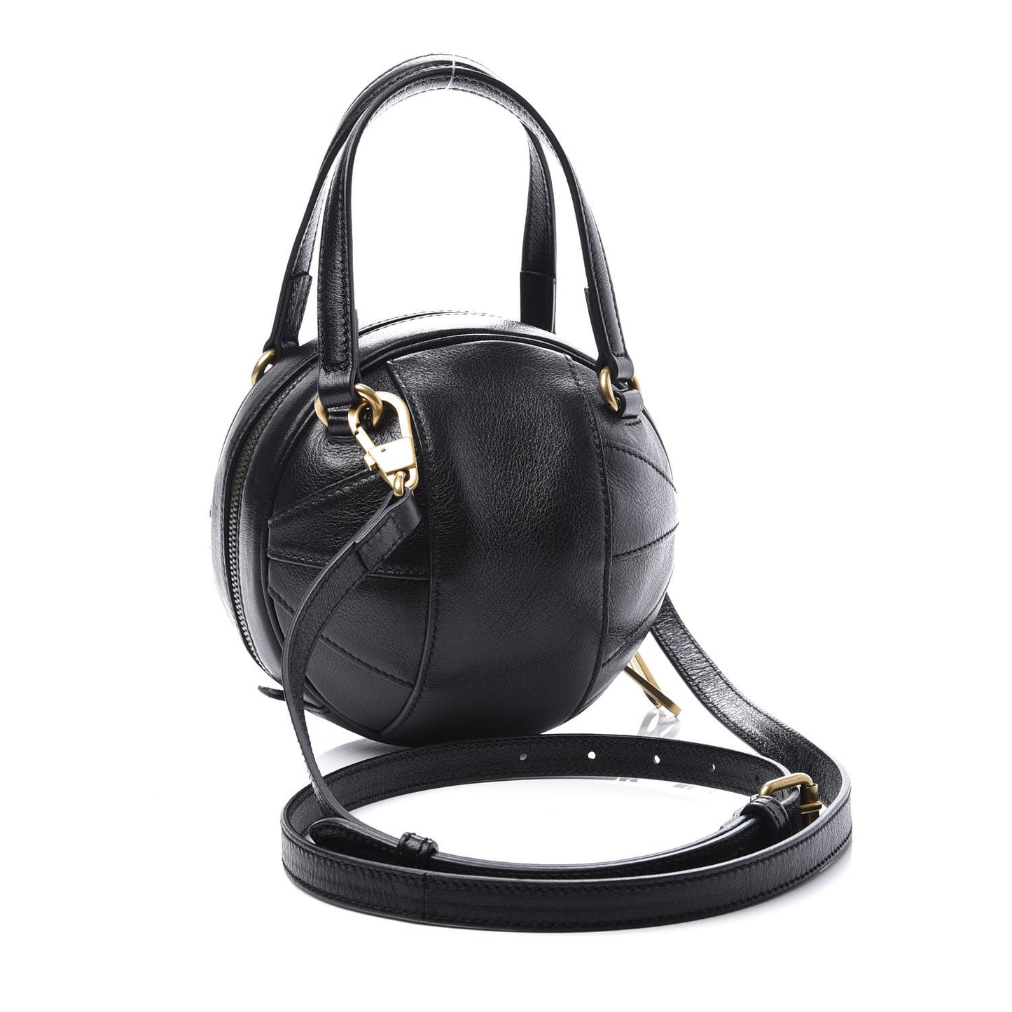 Piuma Lux Energy Mini Tifosa Basketball Shaped Shoulder Bag Black