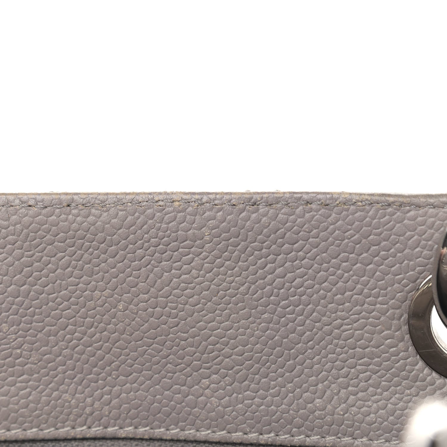 Chanel Caviar Quilted Grand Shopping Tote GST Light Grey 12 of 20