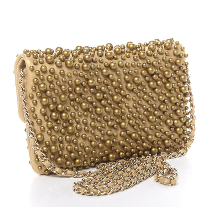 Chanel Lambskin Pearls Flap Gold 3 of 10