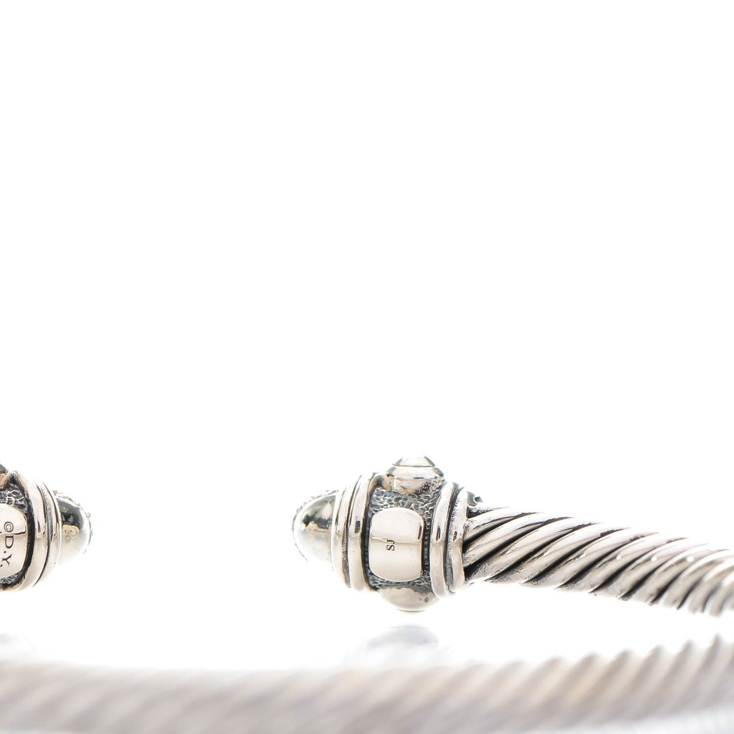 Sterling Silver Diamond 5mm Cable Renaissance Bracelet