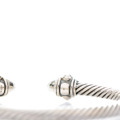 David Yurman Sterling Silver Diamond 5mm Cable Renaissance Bracelet 5 of 6
