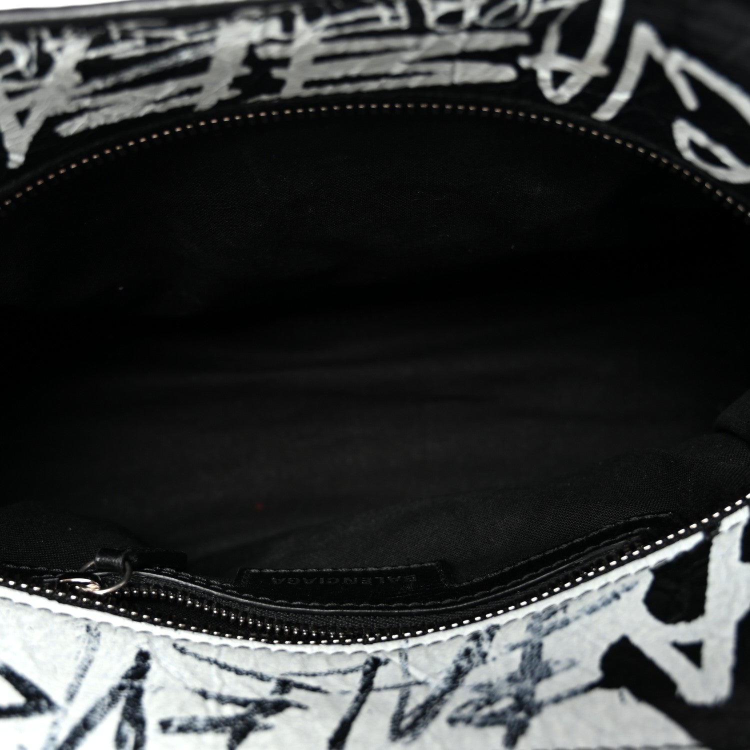Balenciaga Agneau Arena Graffiti Neo Cagole Handbag XS Black White 6 of 11