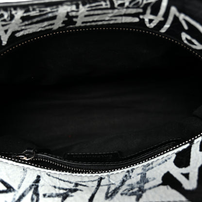 Balenciaga Agneau Arena Graffiti Neo Cagole Handbag XS Black White 6 of 11