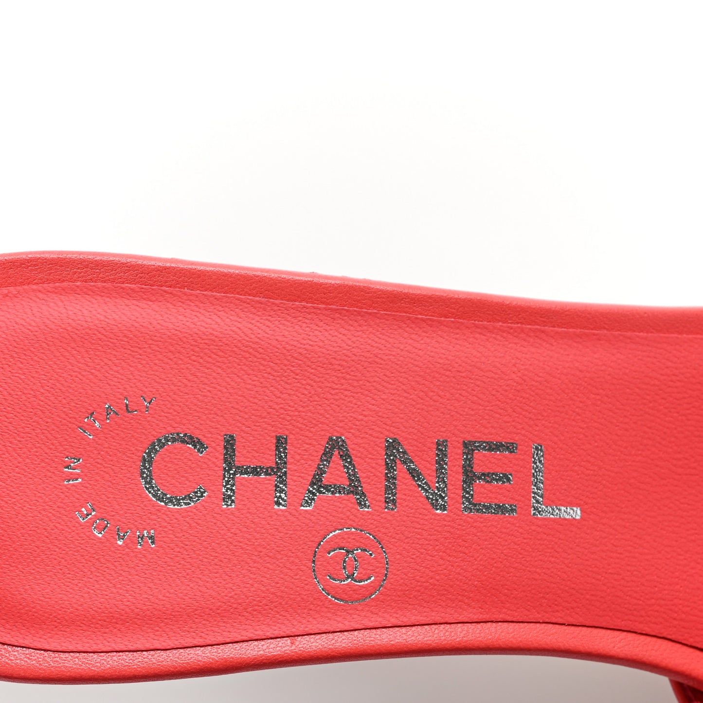 Lambskin PVC Mule Transparent 37 Red