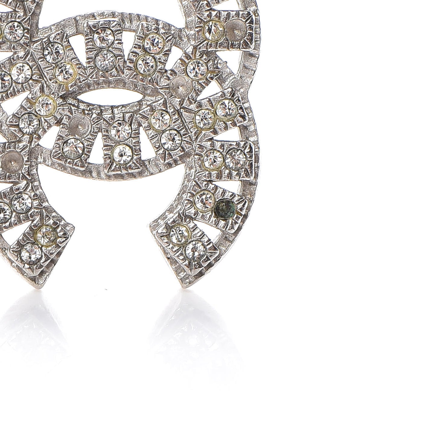 Crystal Timeless CC Necklace Silver