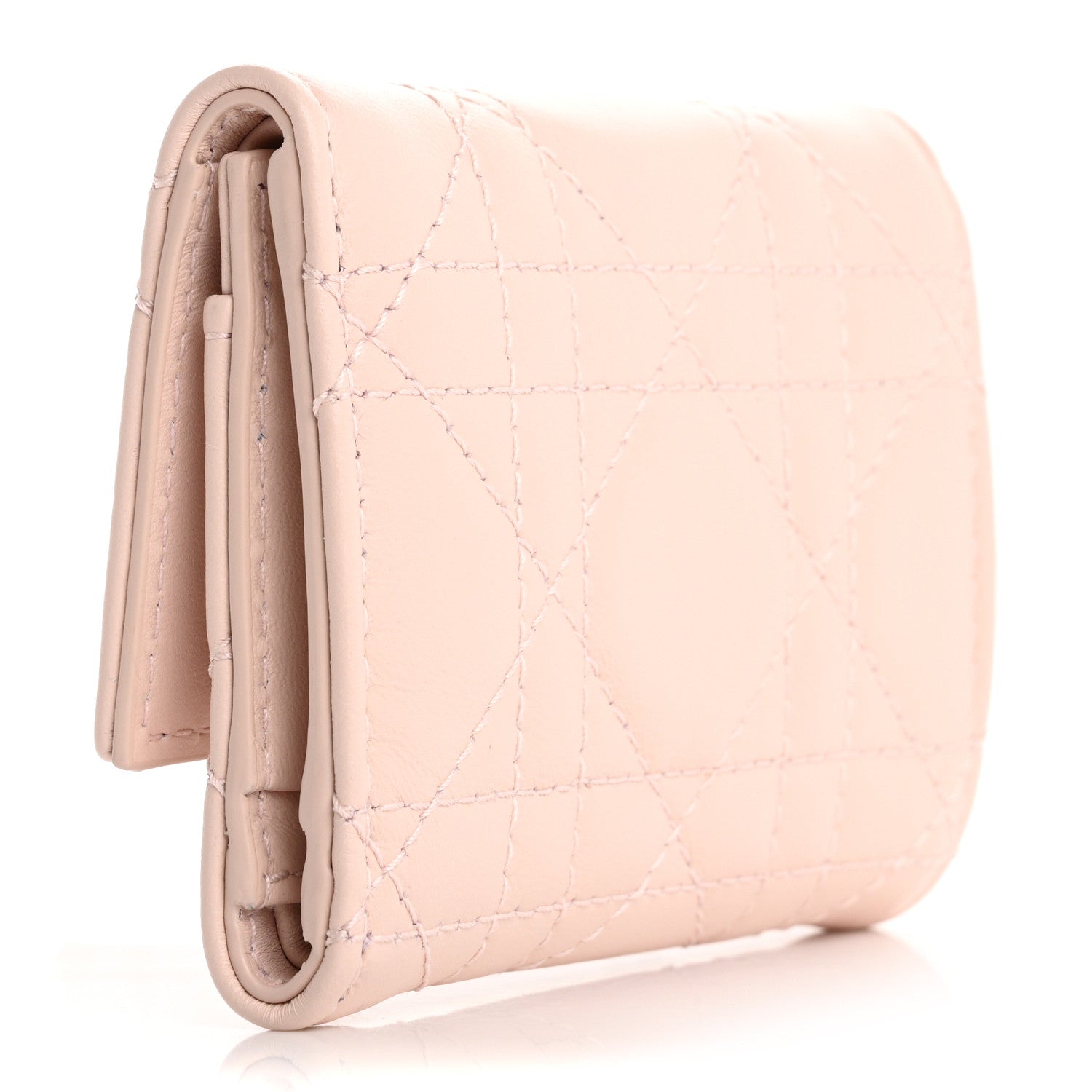 Christian Dior Lambskin Cannage My Dior Glycine Wallet Rose Poudre 3 of 7