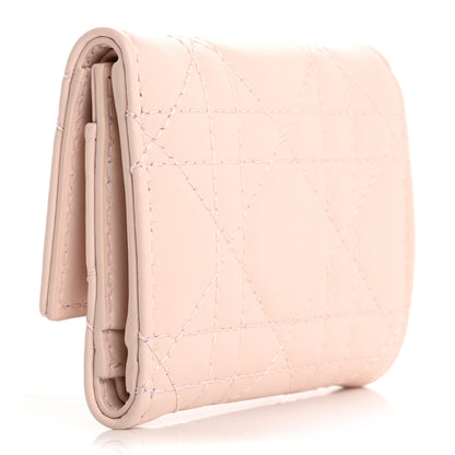 Christian Dior Lambskin Cannage My Dior Glycine Wallet Rose Poudre 3 of 7
