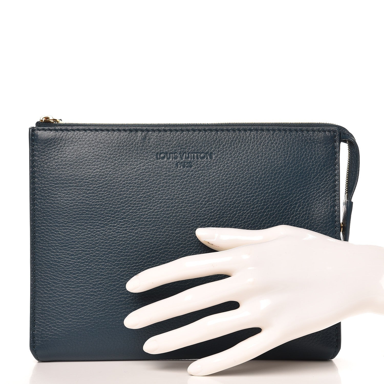 Louis Vuitton Cuir Element Boheme Pouch Cyan 2 of 2