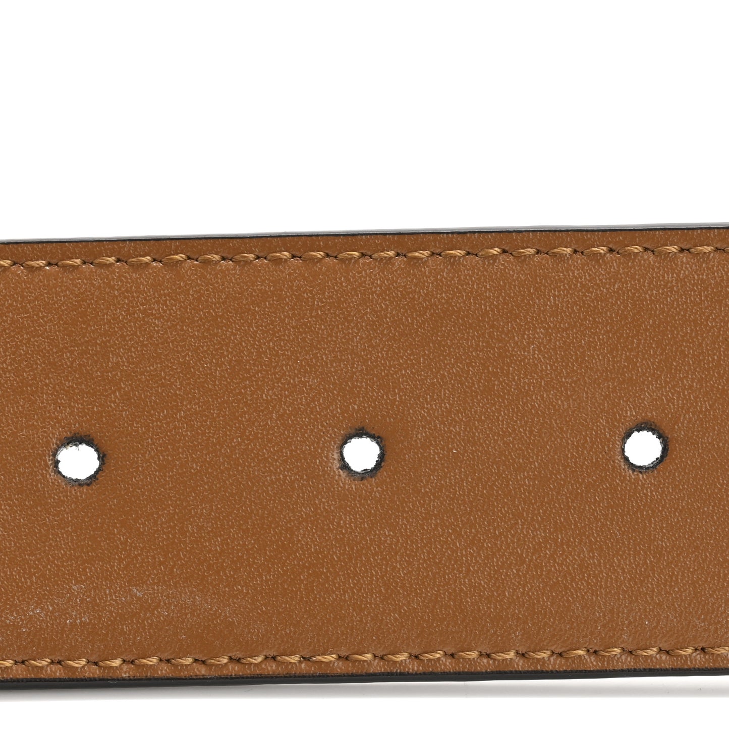Vitello Liberty F is Fendi Bi-Color Reversible Belt  Caramello White