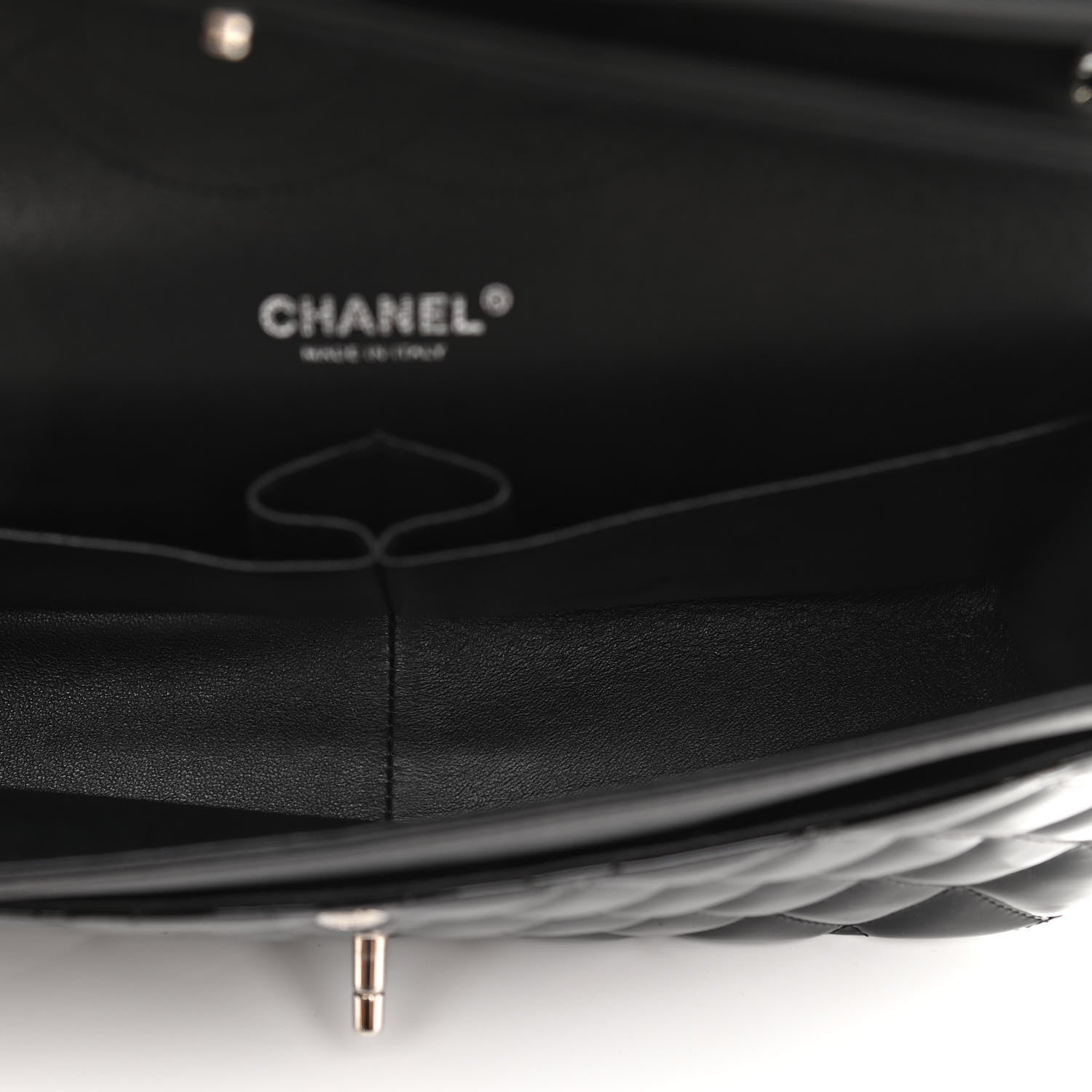 Chanel Patent Quilted Jumbo Double Flap Black 5 of 10