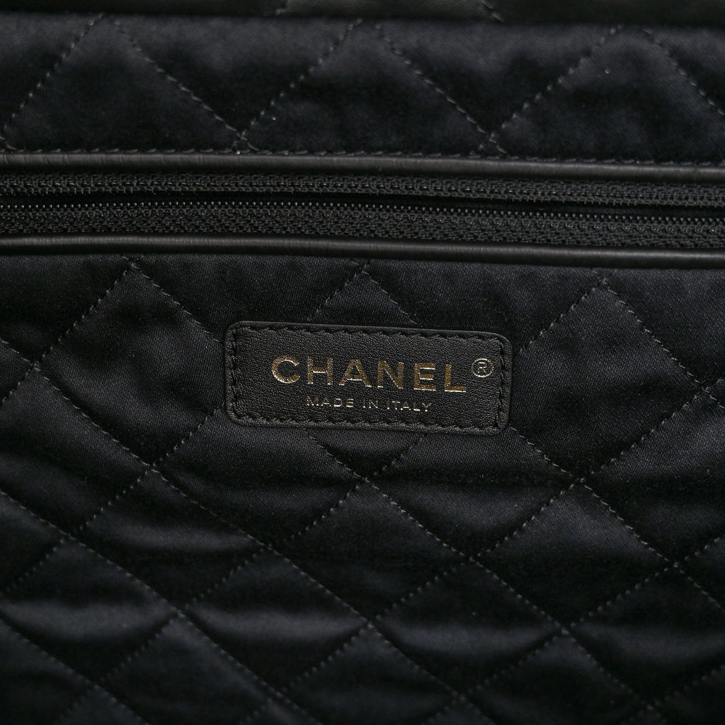 Calfskin Quilted Large Chanel 22 Black