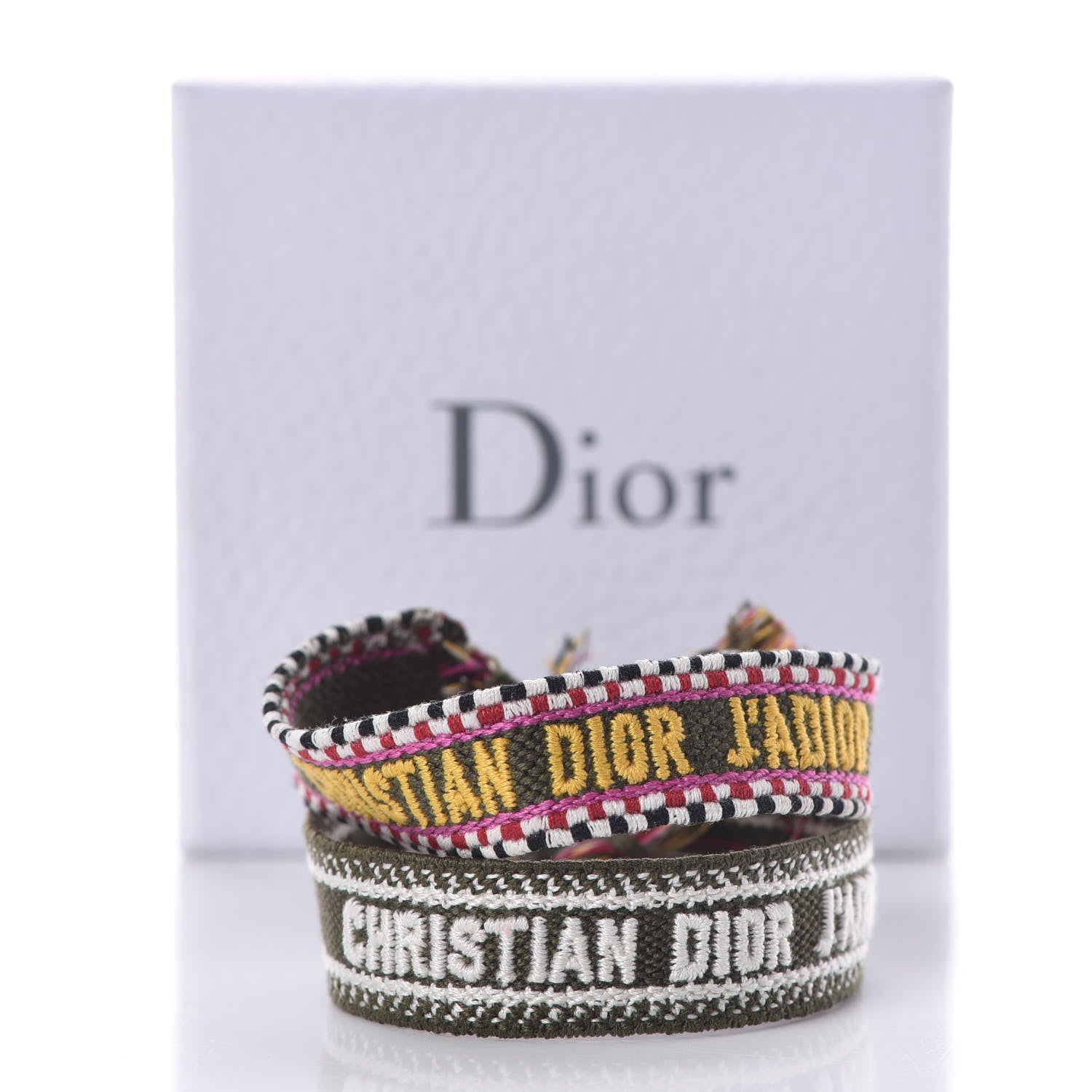 Christian Dior Woven Cotton J'Adior Friendship Bracelet Set 6 of 6