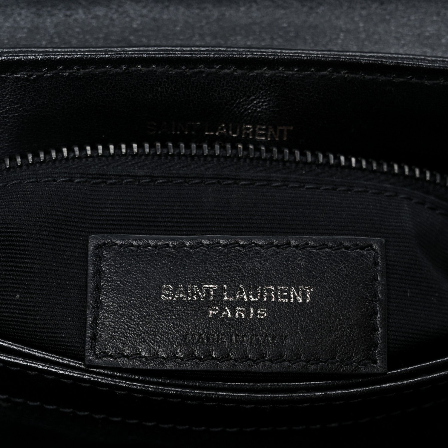 Saint Laurent Calfskin Y Quilted Monogram Monochrome Toy Loulou Crossbody Bag Black 6 of 10