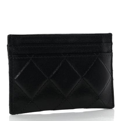 Chanel Lambskin Quilted Brilliant Card Holder Black 3 of 7