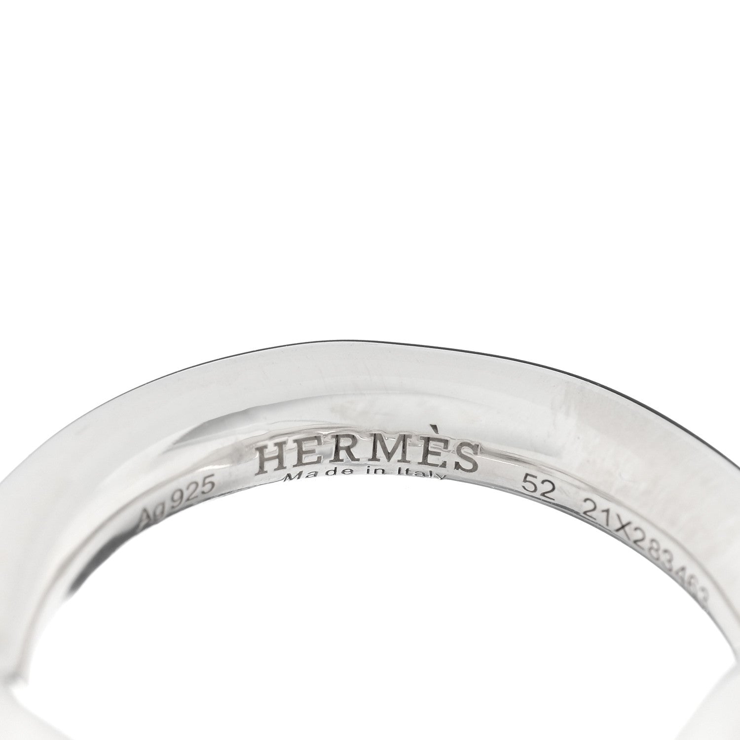 Hermes Sterling Silver GM Croisette Ring 52 6 4 of 5