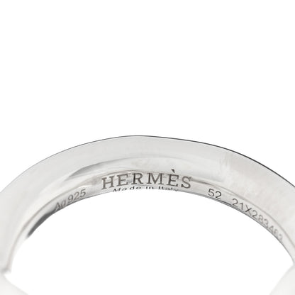 Hermes Sterling Silver GM Croisette Ring 52 6 4 of 5