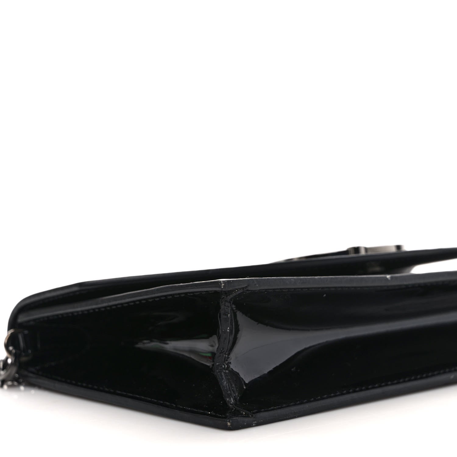 Christian Louboutin Patent Calfskin Loubi54 Crossbody Clutch Black 7 of 9