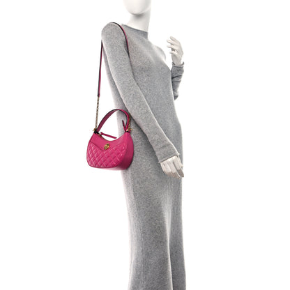 Versace Nappa Quilted Medusa Shoulder Bag Fuchsia 2 of 9