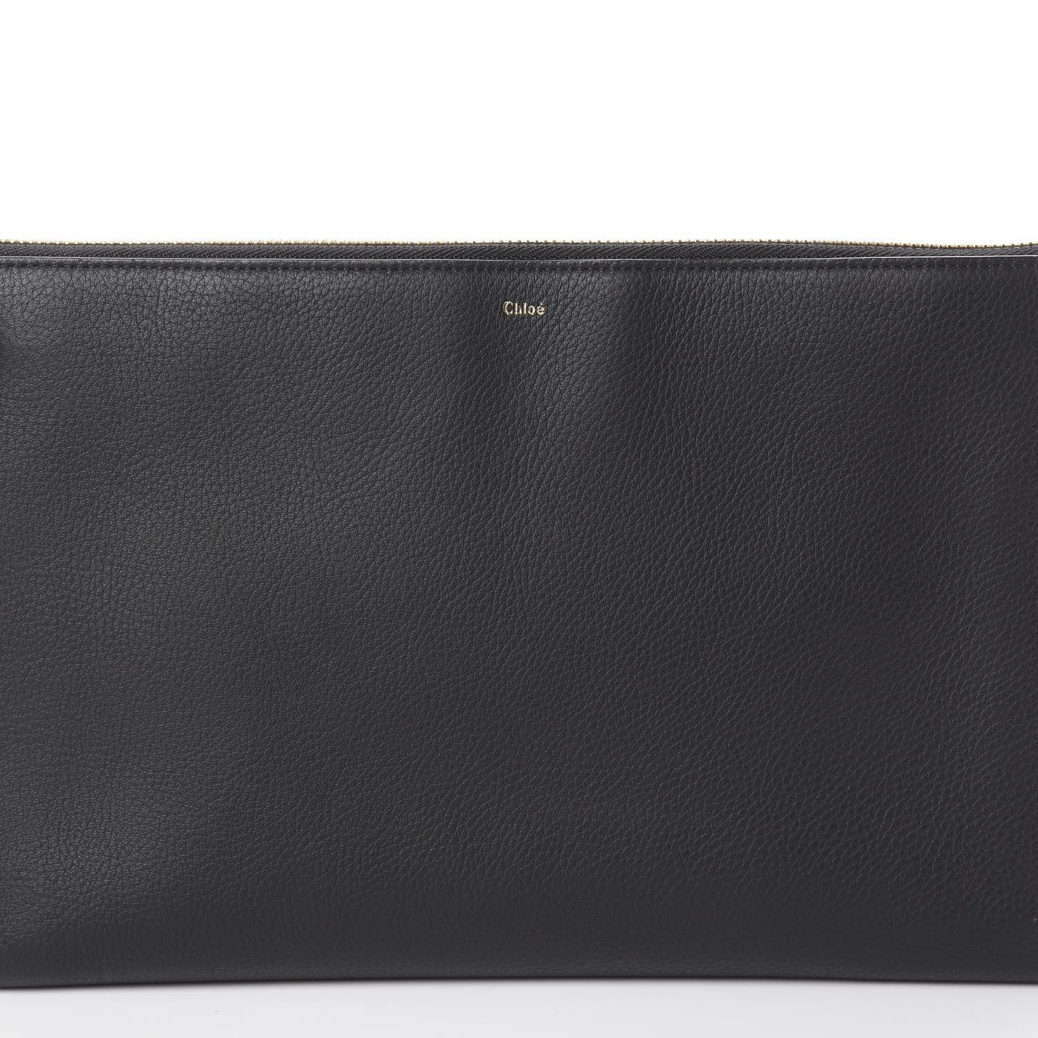 Chloe Calfskin Alphabet Flat Pouch Clutch Black 6 of 6