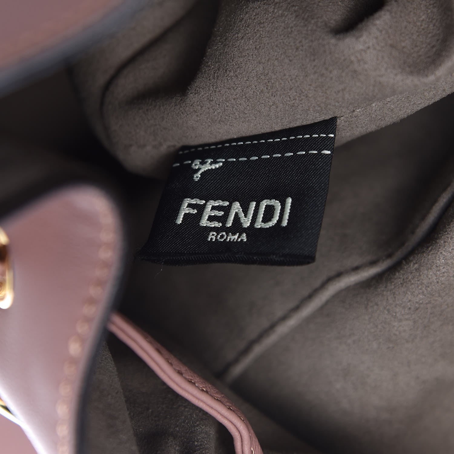 Fendi Vitello Grace Matte F is Fendi Grande Mon Tresor Bucket Bag English Rose 7 of 11