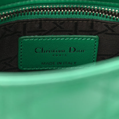Christian Dior Lambskin Cannage Mini Lady Dior Green 6 of 12