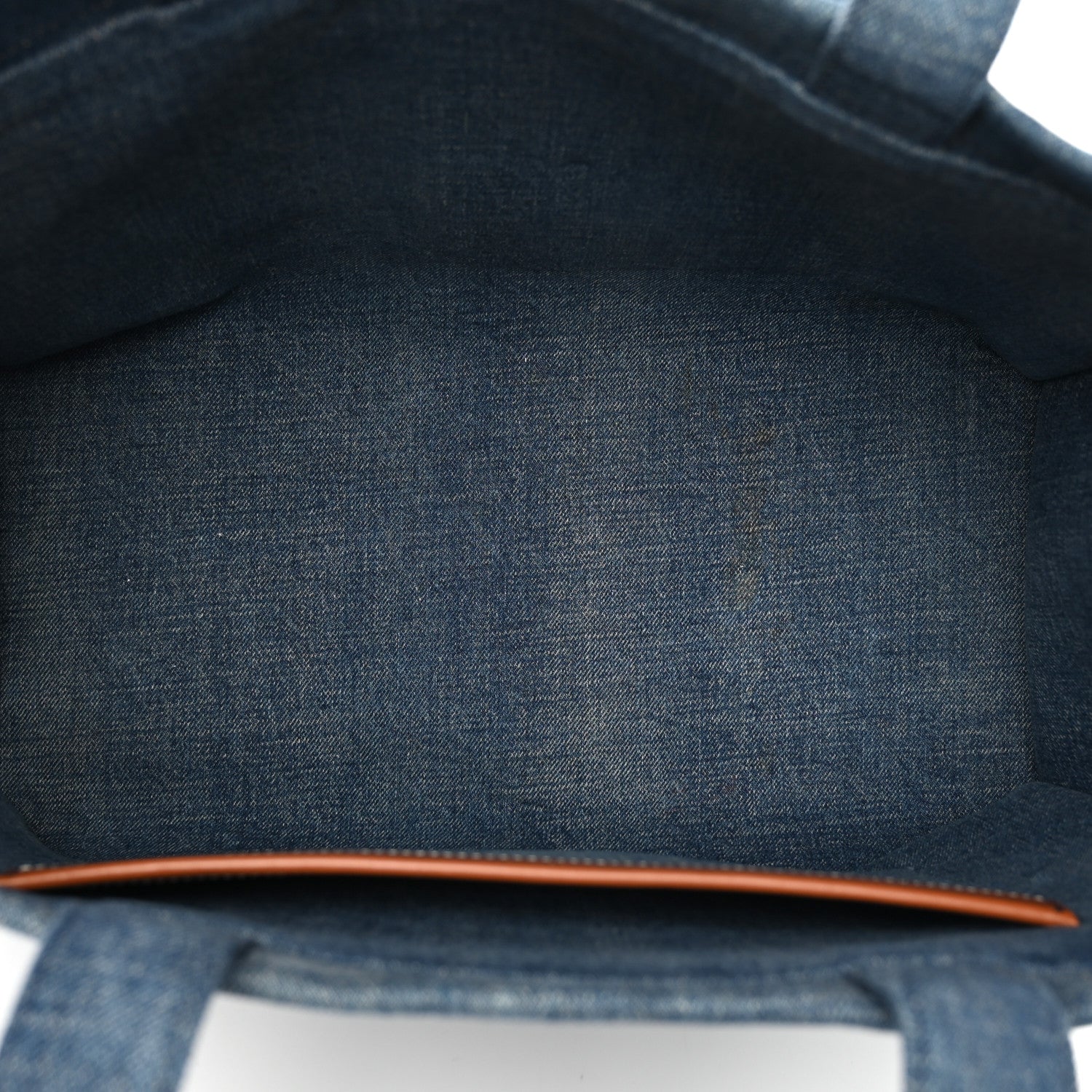 Celine Denim Large Thais Cabas Navy Tan 5 of 9