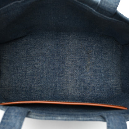 Celine Denim Large Thais Cabas Navy Tan 5 of 9