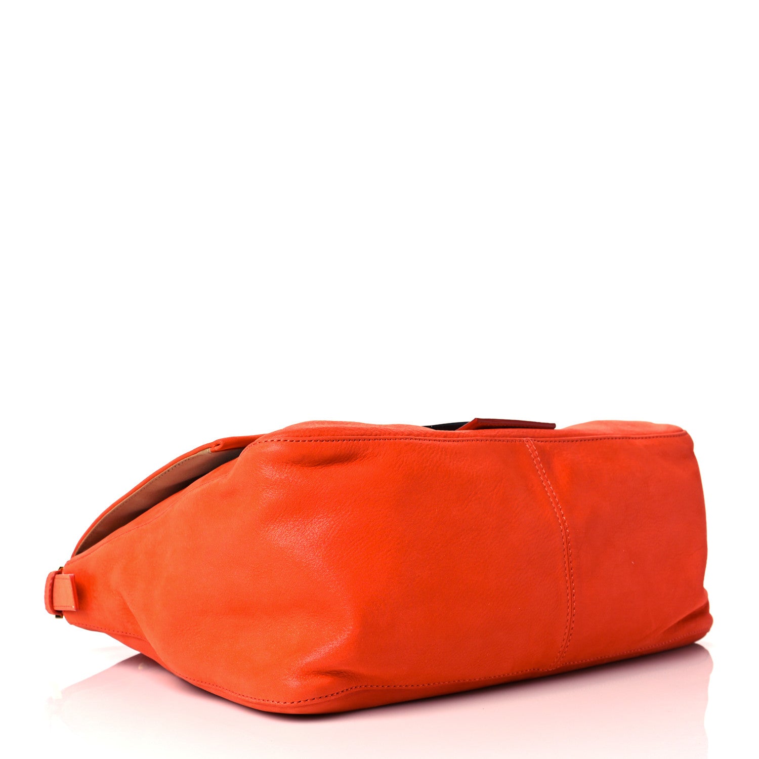 Fendi Nubuck Big Forever Mama Baguette Orange 4 of 10