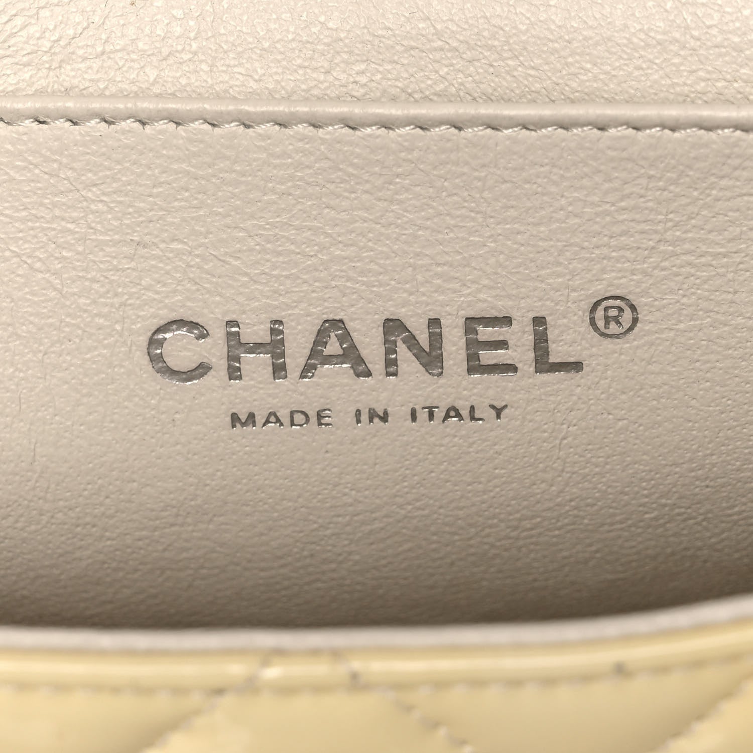 Chanel Patent Quilted Clutch With Chain Flap Beige 6 of 11