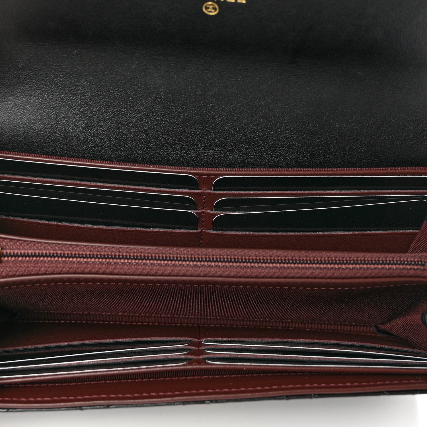 Chanel Crumpled Calfskin Quilted Large Reissue Gusset Flap Wallet Black 5 of 9
