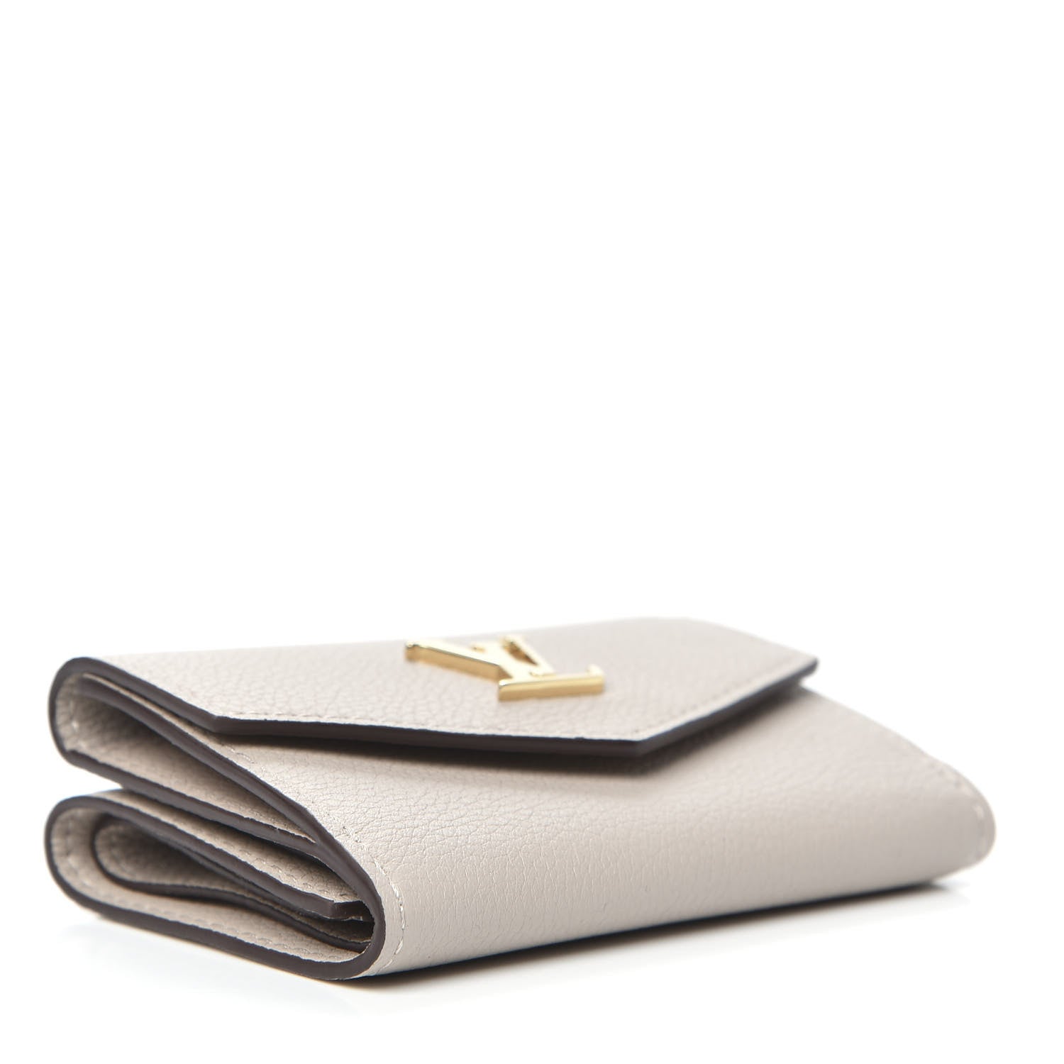 Louis Vuitton Calfskin Lockmini Wallet Greige 4 of 7