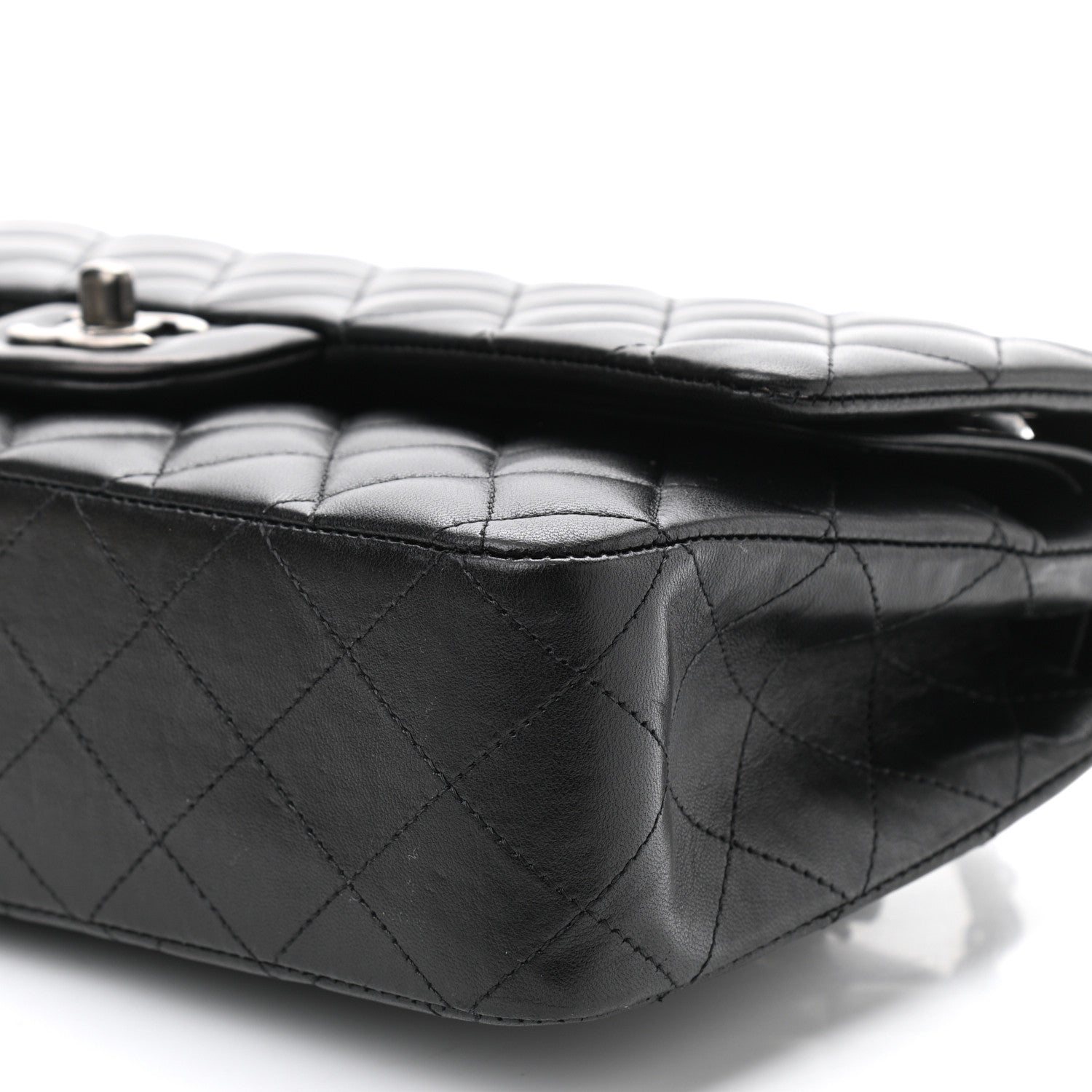 Chanel Lambskin Quilted Medium Double Flap Black 10 of 10