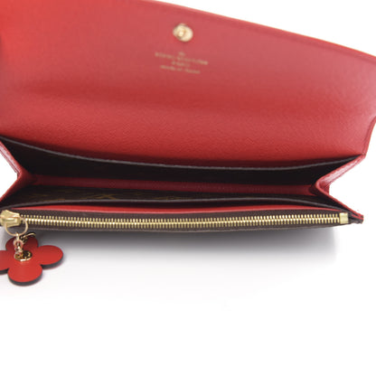 Louis Vuitton Monogram Bloom Flower Emilie Wallet Rouge 5 of 7