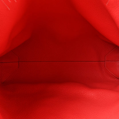 Hermes Taurillon Clemence Double Sens Reversible Tote 36 Rose Jaipur Bougainvillea 8 of 18