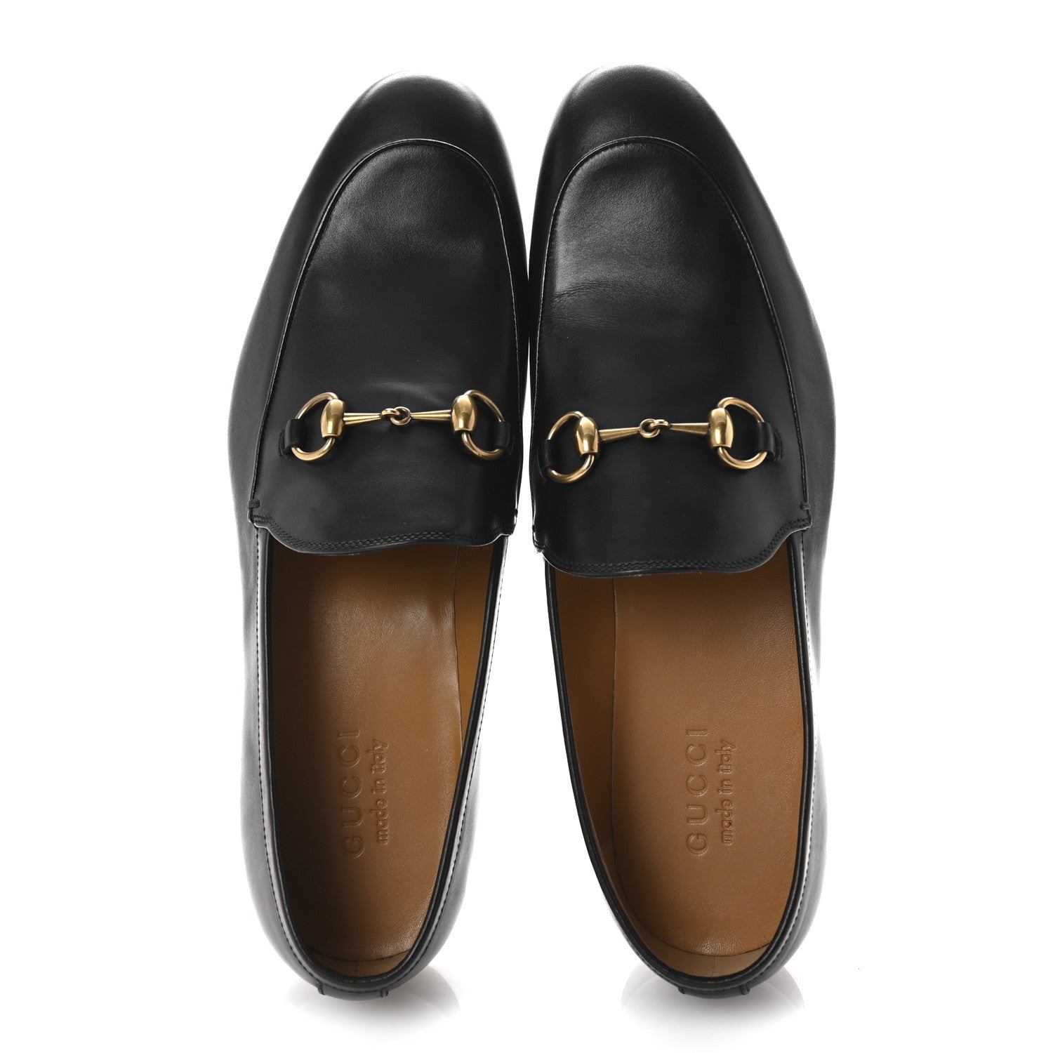 Gucci Betis Glamour Calfskin Horsebit Mens Jordaan Loafers 9 Black 2 of 10
