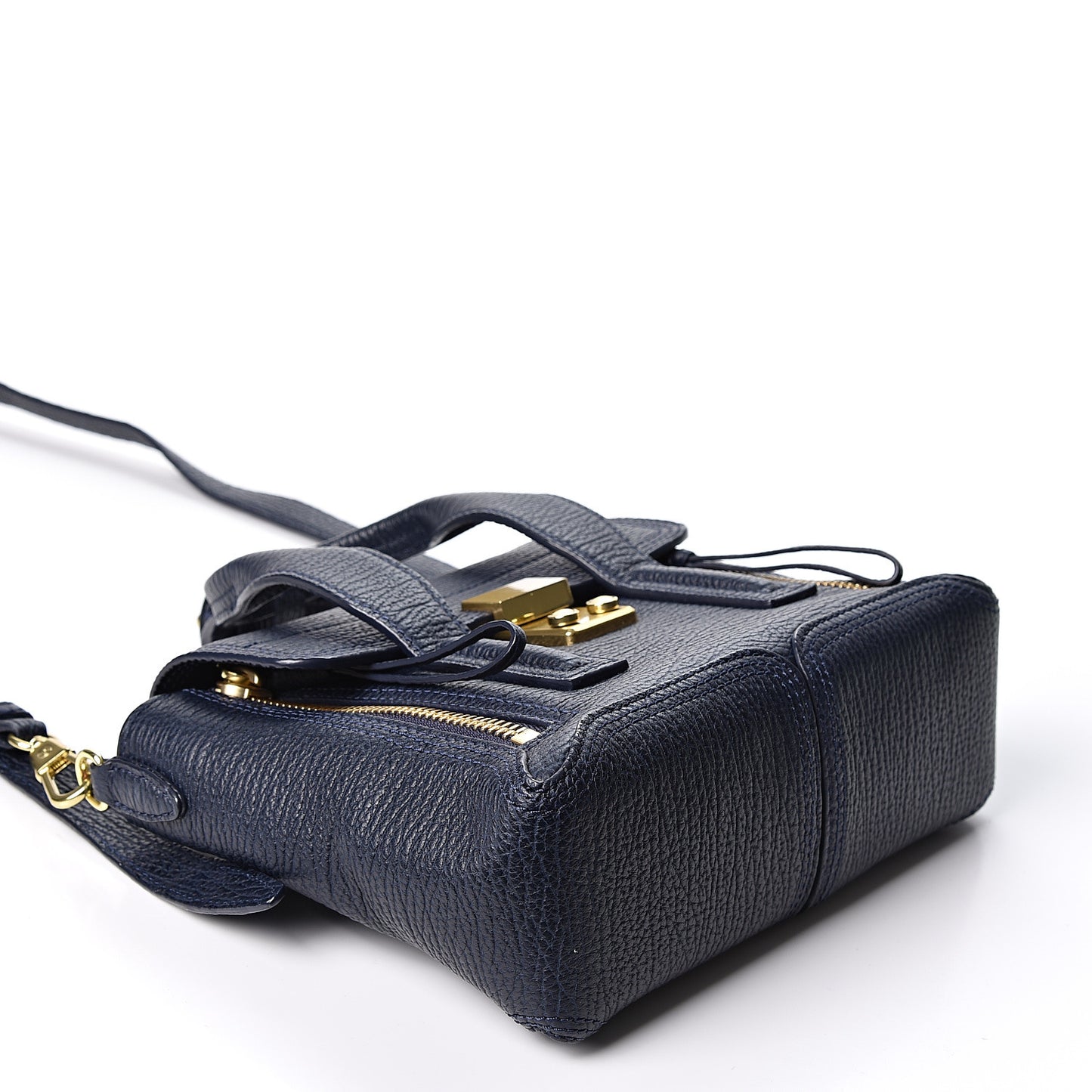 3.1 Textured Calfskin Mini Pashli Satchel Ink