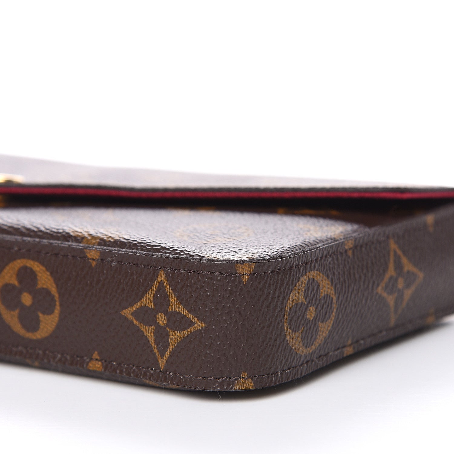 Louis Vuitton Monogram Pochette Felicie Chain Wallet Fuchsia 11 of 12