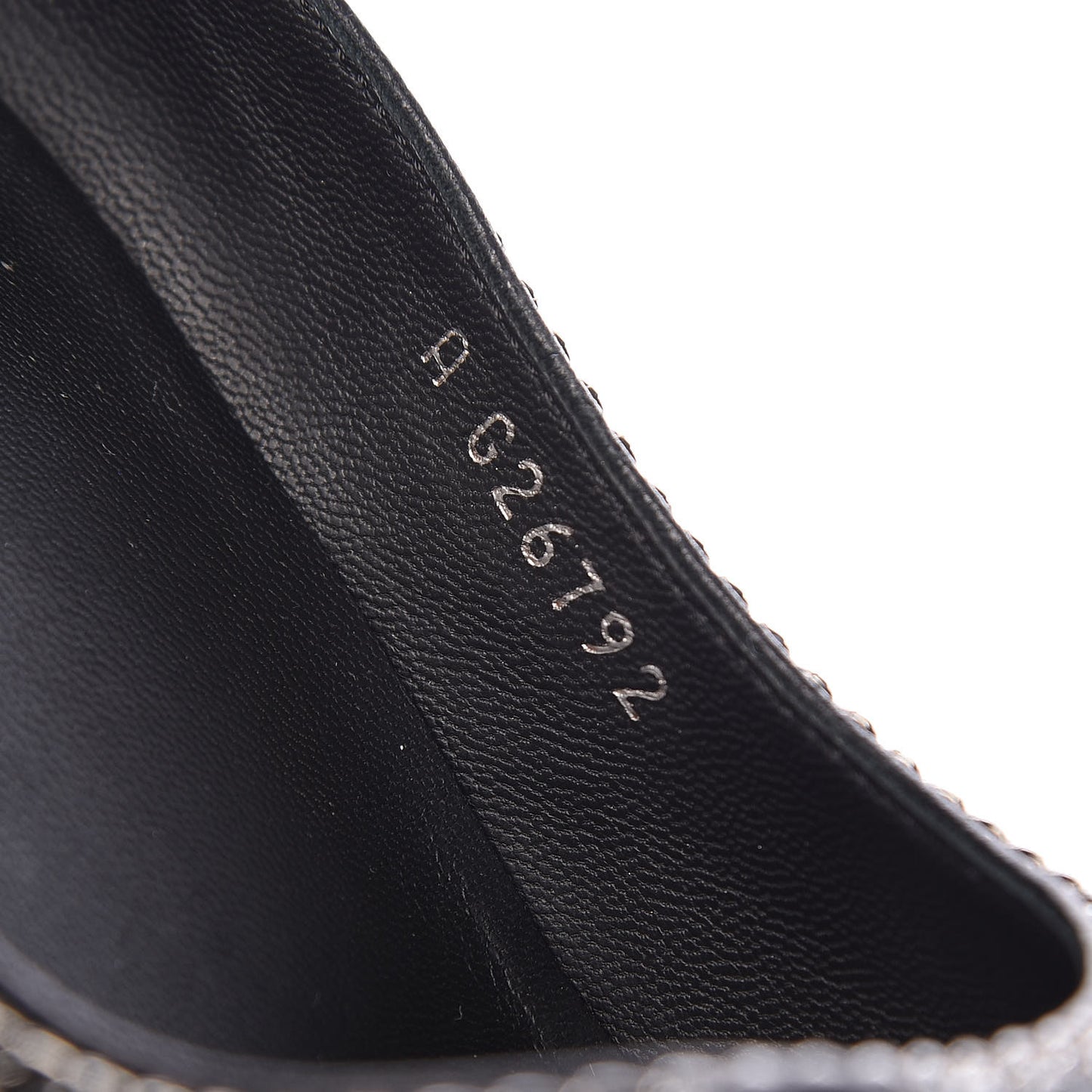 Lambskin Patent Cap Toe CC Chain Pumps 38 Black