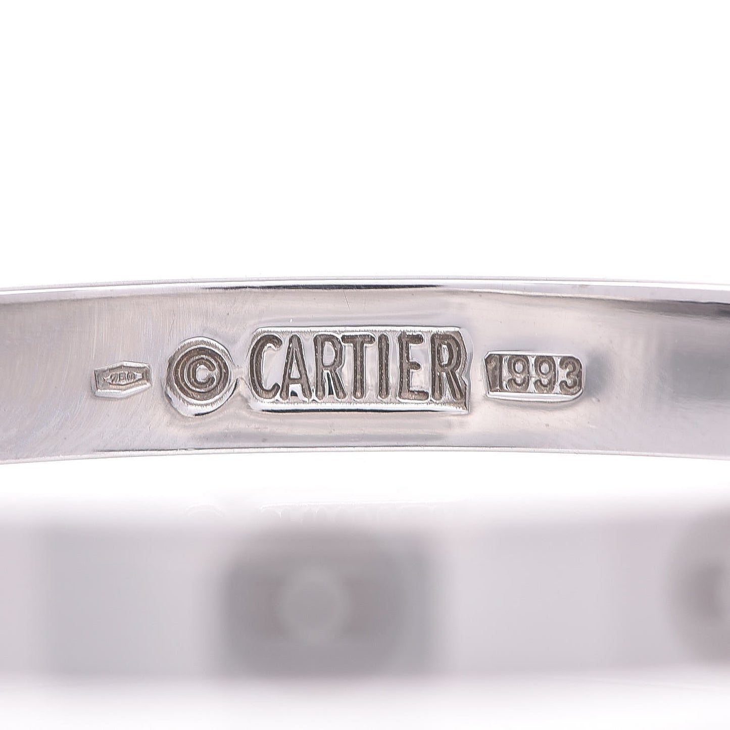 18K White Gold LOVE Bracelet 16