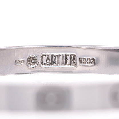 Cartier 18K White Gold LOVE Bracelet 16 4 of 7