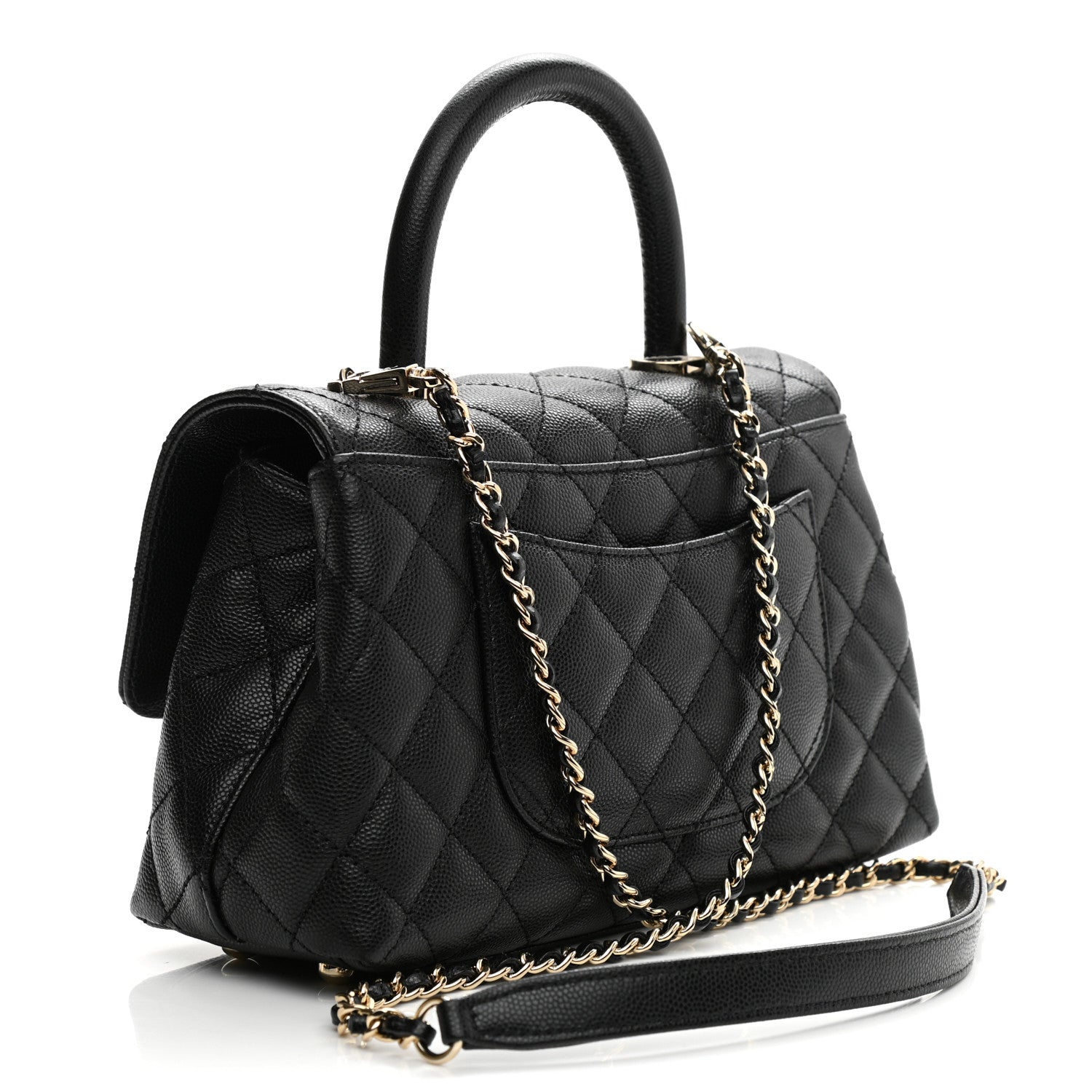 Chanel Caviar Quilted Mini Coco Handle Flap Black 3 of 9