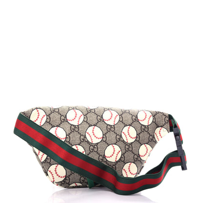 Gucci GG Supreme Monogram Baseballs Web Childrens Belt Bag 3 of 10