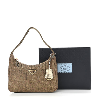 Prada Broccato Mini Re-Edition 2000 Bag Moro Losanga 11 of 11
