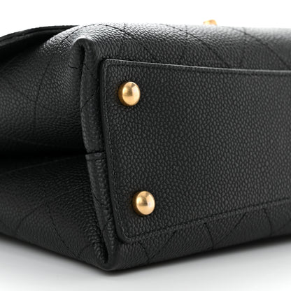 Chanel Grained Calfskin Stitched Flap Black 9 of 11